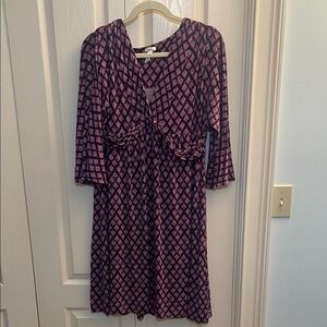 Printed Dress with Bell Sleeves